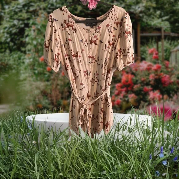 knee length dresses for ladies The Colton Boho Mini Dress Large / Brown main image 1